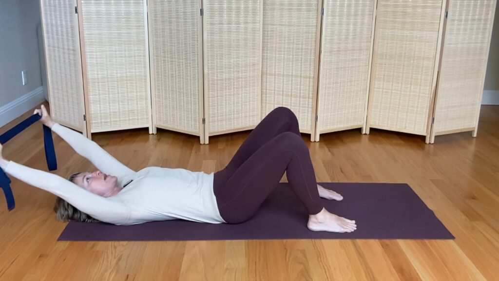 Pilates mat rib softening back arch