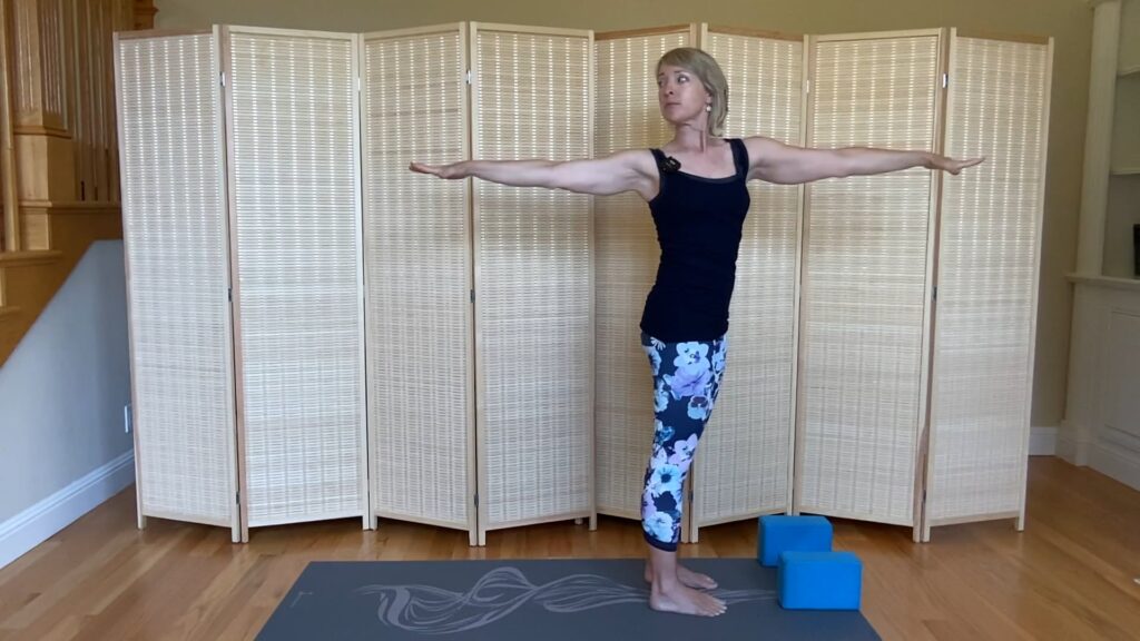 Woman practicing yoga