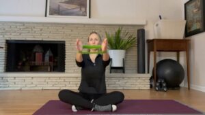 seated loop band pilates